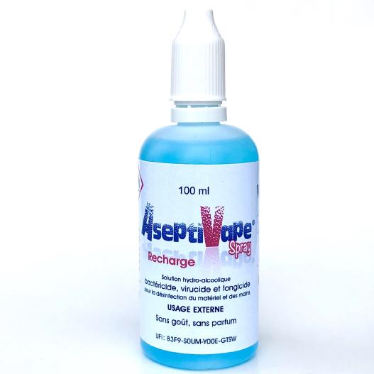 AseptiVape professional disinfectant for vape and electronic cigarette100ml bottle  | AseptiVape | Exaliquid.fr
